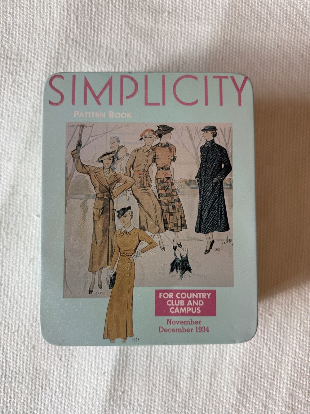 Vintage Simplicity Pattern Book Tin